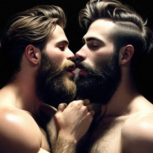 Intimate Connection: Two Bearded Men